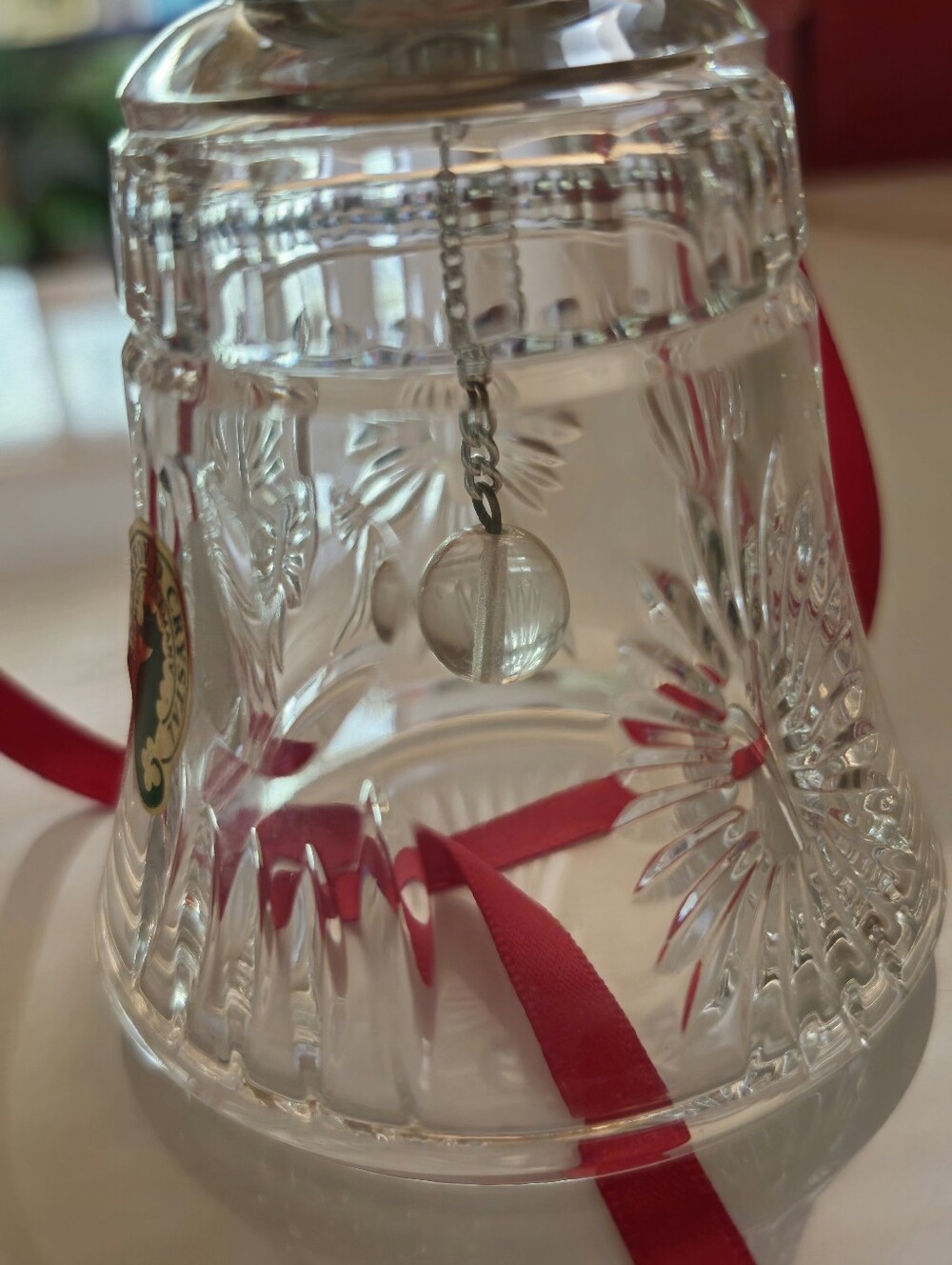 Waterford Crystal Bell Christmas Ornament Germany Holiday Decor Vintage